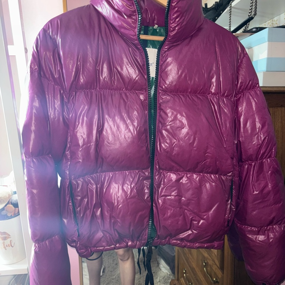 Moncler Shiny Magenta Puffer Jacket